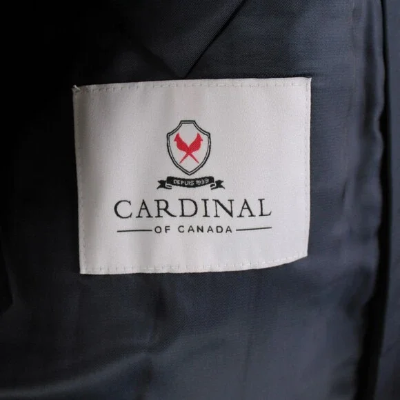 Cardinal of Canada NWT Wool/Cashmere Top Coat Size 40R US LeClaire In Blue Twill